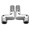 BiaoTeng Adattatore Rubinetto Bagno,Raccordo A Gomito Ottone,Raccordo Eccentrico 1/2 3/4,Raccordo Eccentrico Rubinetto,Riduzione 3/4 X 1/2 Ottone,Cromato A