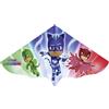 GÜNTHER FLUGSPIELE 1218 - Aquilone per bambini con motivo PJ Masks, aquilone a linea singola in robusto foil di PE per bambini dai 4 anni in su, dimensioni circa 115 x 63 cm.
