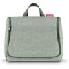 reisenthel toiletbag XL pratico beauty case con gancio, materiale impermeabile, Twist Sage, xl