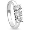 ALFIERI & ST. JOHN Anello trilogy Alfieri & St John in oro bianco con diamanti ct 0,88 colore g purezza si1 misura 14
