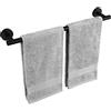 KES Porta Asciugamani Nero Bagno Portasciugamani da Parete 50cm Appendi Asciugamani Bagno Acciaio Inossidabile SUS304 Porta Salviette, A2000S50B-BK
