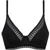 DIM Donna - Reggiseno Sciarpa ILY Micro C/A - x1 | Morbi Microfibra | Forma Moderna a Triangolo | Sostegno Invisibile | Finitura Piatta in Pizzo