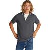 Tommy Jeans Uomo Maglietta Polo Maniche Corte Tipped Regular Fit, Grigio (Washed Black), XL
