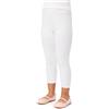 Merry Style Leggings 3/4 Bambina e Ragazza MS10-131 (Bianco, 134 cm)