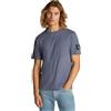 Calvin Klein Uomo T-Shirt Maniche Corte Regular Tee con Etichetta con Logo, Blu (Grisaille), S