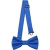 Ladeheid Papillon per bambini maschi - Pre-legato, banda regolabile, design opaco, ideale per matrimoni, compleanni, inizio scuola - Resistente e stiloso BKM (10cm x 5cm, Blu)
