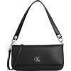 Calvin Klein Donna Borsa a Spalla Minimal Monogram Pouch con Logo, Nero (Black), Taglia Unica