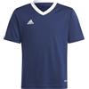 adidas Entrada 22 Short Sleeve Jersey, T-shirt Unisex - Bambini e ragazzi, Team Navy Blue 2, 152