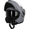 Westt Torque Casco moto integrale ECE-R 22.06 casco modulare uomo donna con protezione mento caschi moto visiera, nero, grigio, bianco, certificazione ECE DOT