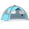 Glymnis Tenda da Spiaggia Quick Up Tenda Spiaggia Familiare Automatica 210 * 200 * 145cm Protezione UV Antivento per 4-6 Persone