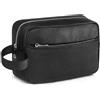 MOCOCITO Beauty Case da Viaggio Uomo Donna,Trousse in Pelle PU 2.2L,Pochette da Toilette Compatta e Leggera con Tasche,Organizer Cosmetici per Viaggi Resistente Agli Schizzi,Palestra, Bagno NERO