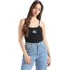 Calvin Klein Monologo Strappy Tank Top J20J223105, Top in Maglia a Maniche Corte, Donna, Nero (CK Black), L