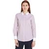 Tommy Hilfiger Donna Camicia Stripe Regular Shirt in Cotone, Multicolore (Ivy STP/Pink), 50