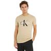 Calvin Klein Jeans T-Shirt Maniche Corte Uomo Scollo Rotondo, Beige (Pale Khaki), 5XL