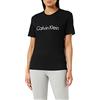 Calvin Klein T-Shirt Donna Manica Corta Scollo Rotondo, Nero (Black), S
