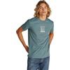 Calvin Klein Uomo T-Shirt Maniche Corte Brush Stroke Graphic Tee Regular Fit, Turchese (Trooper), S