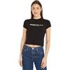 Calvin Klein Jeans Slogan Fitted Tee J20J222642 Magliette a Maniche Corte, Nero (CK Black), L Donna
