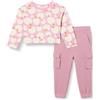 Amazon Essentials Set maglietta a maniche lunghe e pantaloni pull-on Bambine e ragazze, Malva/Mele, 4 anni