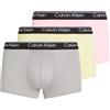 Calvin Klein Pantaloncini Boxer Confezione da 3 Uomo Low Rise Trunks Cotone Elasticizzato, Multicolore (Ash, Garden Glade, Buff Pink), M