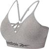 Reebok Donna, Top, Reggiseno Senza Cuciture, Nero, Piccolo