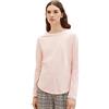 TOM TAILOR Denim 1039796 Maglietta a Maniche Lunghe, 14557-Rosa Inglese Chiaro, L Donna