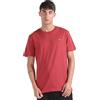 Calvin Klein Jeans T-shirt Maniche Corte Uomo Ck Embro Badge Scollo Rotondo, Rosso (Garnet), XXS
