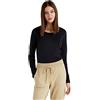 United Colors of Benetton 3ga2e16f9, Canotta Donna, Nero 100, XS