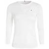 Tommy Hilfiger Maglietta Maniche Lunghe Donna 1985 Slim Sub Basic, Bianco (Ecru), L