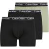Calvin Klein Boxer Uomo Confezione da 3 Elasticizzati, Multicolore (B- Beau Bl, F Mauve, Saharah SN WBS), M