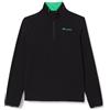 Champion Legacy Micro Polar Fleece B - Quick-dry Micropolar Half Zip, Felpa, Nero/Verde Brillante, 5-6 anni