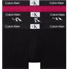 Calvin Klein Boxer Uomo Confezione da 3 Cotone Elasticizzato, Multicolore (Blk/Ck Distressed Print_Blk/Jewel), XS