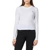 Calvin Klein Jeans CK Embro Badge LS Baby Tee J20J222884 Top in Maglia a Maniche Lunghe, Bianco (Bright White), XS Donna