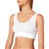 Calida - Reggiseno sportivo senza ferretto, 2/XSU, BIANCO