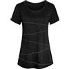 Sykooria T Shirt Maglietta Sportiva da Donna Maglietta Manica Corta Scollo Tondo Estiva Yoga Fitness Tinta Unita Rapida Asciugatura Maglie Tee Top