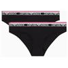 EMPORIO ARMANI 2-Pack Brief Slip, Nero/Nero, M Donna