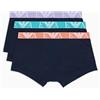 EMPORIO ARMANI 3-Pack Trunk, Bermuda Uomo, Armani Blu/Armani BL,