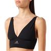 adidas Longline Bra-Sport Active Seamless Micro Stretch Bustino, 000 Nero, S Donna