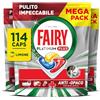 Fairy Platinum Plus Pastiglie Lavastoviglie, 114 Capsule, Limone, Detersivo Con Tecnologia Anti-Opaco, Contro Grasso e Incrostazioni Ostinate Anche nei Cicli Brevi