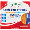 Equilibra, Carnitina, con L-Carnitina e Acetil L-Carnitina, 200mg, Integratore Energizzante, Stanchezza Fisica e Mentale, Magnesio Organico, Vitamine Gruppo B, Gusto Arancia, Senza Glutine, 12 Bustine