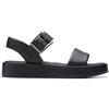 Clarks Alda Strap, Sandali Donna, Black Leather, 36 EU