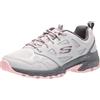 Skechers Hillcrest Pure Fuga, Scarpe da passeggio Donna, Grigio Pelle Mesh Rosa Trim, 38.5 EU