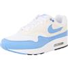 Nike Air Max 1, Sneaker Donna, White Royal Pulse Phantom Black, 40.5 EU