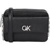 Calvin Klein Donna Borsa a Tracolla con Tracolla a Catenella, Nero (Ck Black), Taglia Unica