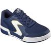 Skechers Viper Court ClassicSneaker Uomo, Pelle Blu Navy Tessuto Sintetico Giallo Trim, 43 EU
