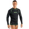 Seac T-Sun Long Man, Maglia protettiva Rash Guard per snorkeling e nuoto anti UV, nero, M