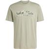 adidas Uomo Camo Linear Graphic Tee, Silver Pebble, XL