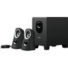 Logitech Z313 2.1 Sistema di Altoparlanti Multimediali con Subwoofer, Audio Full Range, 50 Watt, Bassi Potenti, Ingressi Audio e 3,5 mm, ‎Presa EU/IT, PC/PS4/Xbox/TV/Smartphone/Tablet