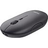 Trust Puck Mouse Wireless Ricaricabile, Bluetooth o 2.4 GHz con Mini Ricevitore USB, Silenzioso, Pulsante DPI, Mouse Bluetooth Ergonomico ‎Senza Fili per PC, Macbook, Mac, Computer, iPad - Nero