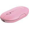 Trust Puck Mouse Wireless Ricaricabile, Bluetooth o 2.4 GHz con Mini Ricevitore USB, Silenzioso, Pulsante DPI, Mouse Bluetooth Ergonomico ‎Senza Fili per PC, Macbook, Mac, Computer, iPad - Rosa