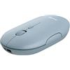 Trust Puck Mouse Wireless Ricaricabile, Bluetooth o 2.4 GHz con Mini Ricevitore USB, Silenzioso, Pulsante DPI, Mouse Bluetooth Ergonomico ‎Senza Fili per PC, Macbook, Mac, Computer, iPad - Blu